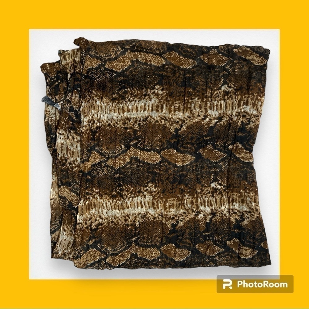 Snakeskin Python Print Oversized Scarf